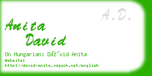 anita david business card